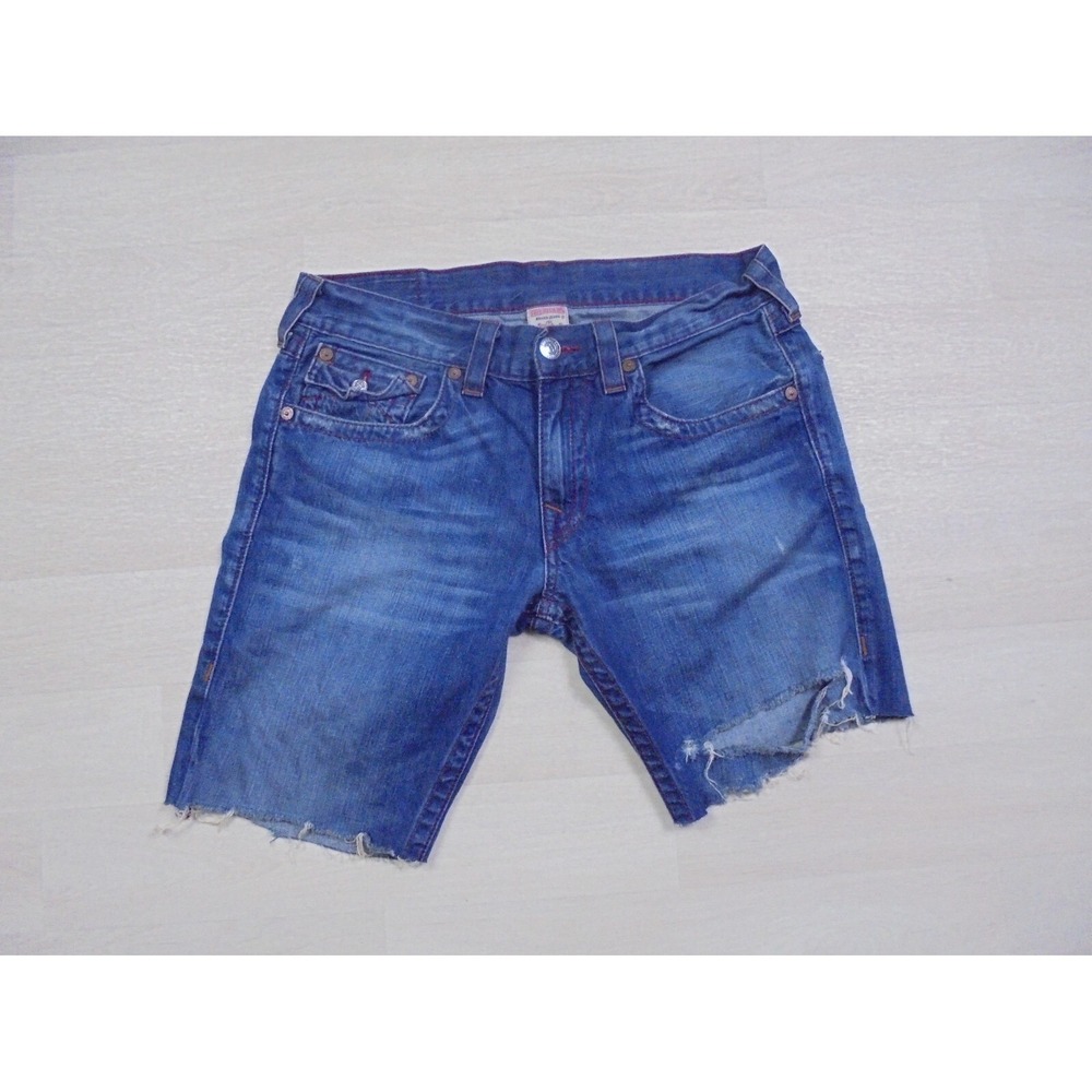 True Religion Jean Shorts Men's Size (34) Ricky Cut-off Flap Pocket Streetwear